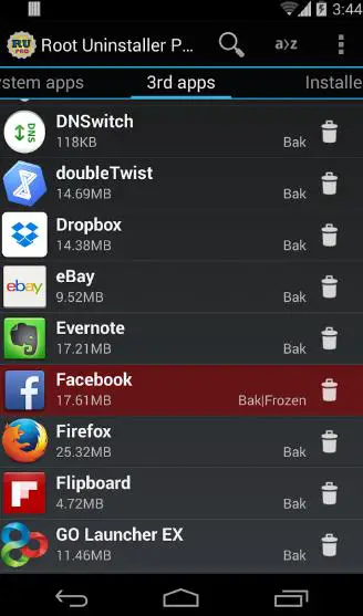 Delete system/Bloatwares on the rooted devices