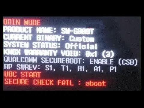 displaying secure check fail
