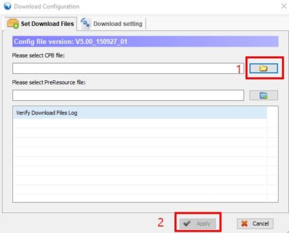 Flash CPB Firmware file using YDGP Tool