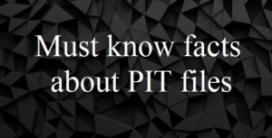 Must know facts about PIT filesMust know facts about PIT files