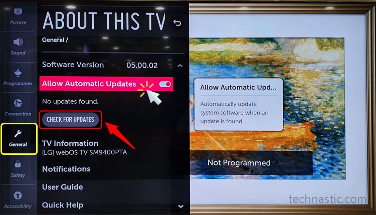 LG TV firmware update
