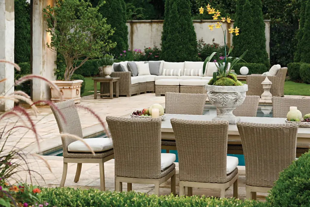 How to protect the outdoor furniture from rain and wind?
