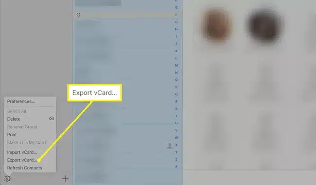Export Contacts From iPhone using iCloud